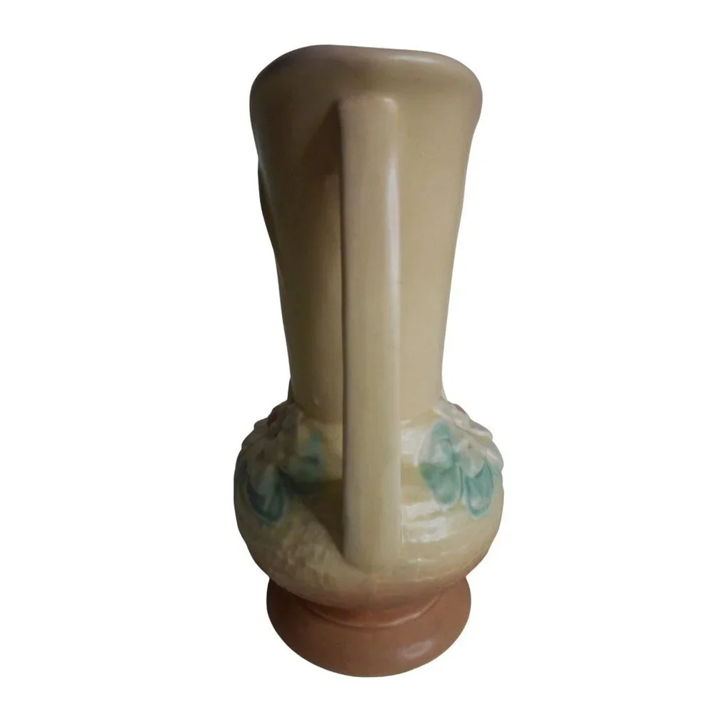 Vtg Hull Art Pottery 1940s WATER LILY Hull USA L-10-9 1/2" double handle Vase #1 - Picture 2 of 8